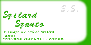 szilard szanto business card