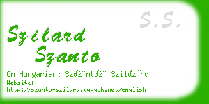 szilard szanto business card